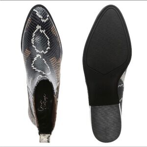 Crown Vintage Snake Print Vegan Leather Booties